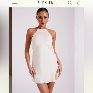 NWT Meshki Atlas Satin Bow Mini (Wedding, Bridal Shower, Bachelorette) Size M